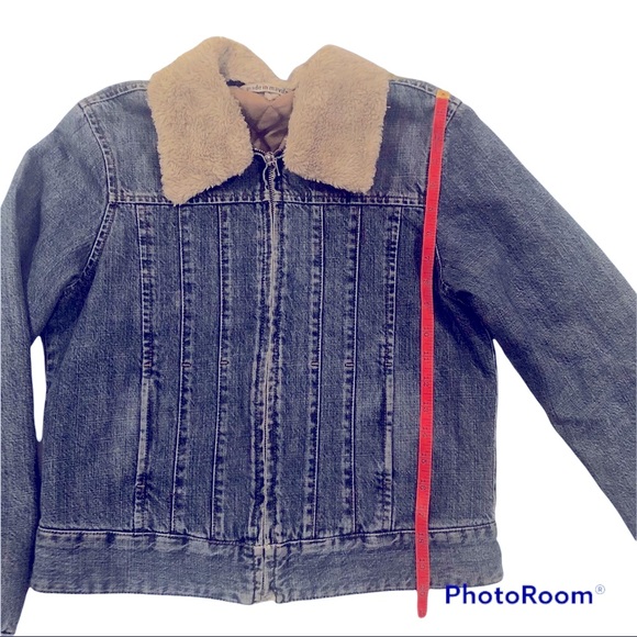 Mavi Jean Jacket, vintage Cassidy lined w/ detachable sherpa collar, L - Picture 11 of 14